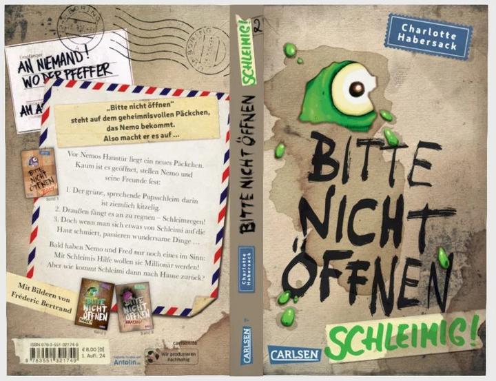 Produktbild Bitte nicht öffnen 2: Schleimig! (Deutsch, Fréderic Bertrand, Charlotte Habersack, 2024)