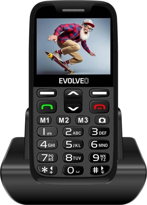 Actual product image Evolveo EasyPhone XR, mobilní telefon pro seniory s nabíjecím stojánkem, černá (2G)