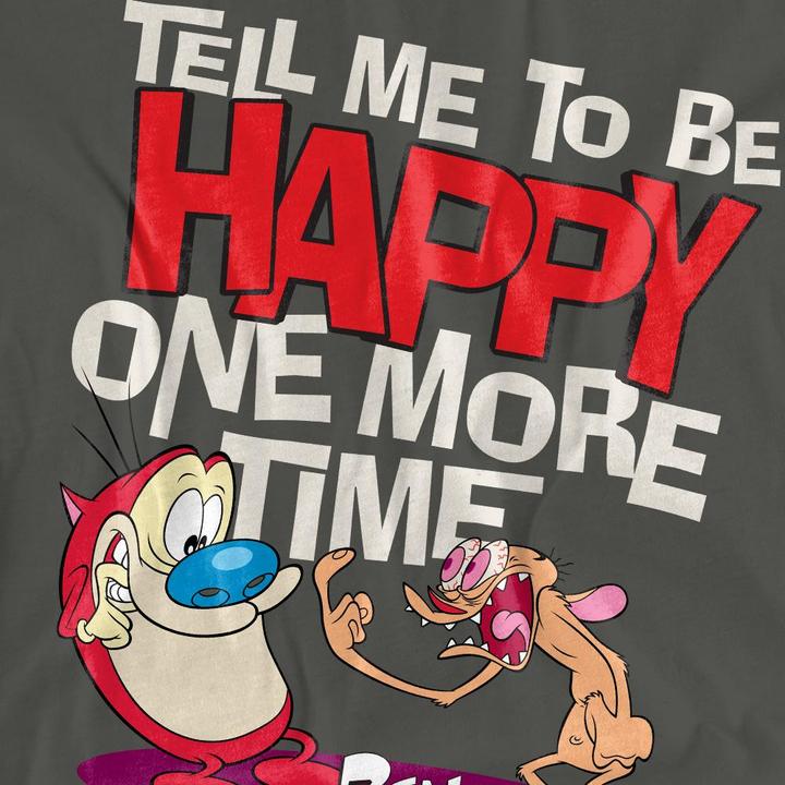 Image du produit Ren & Stimpy - T-shirt TELL ME TO BE HAPPY - Adulte (M)