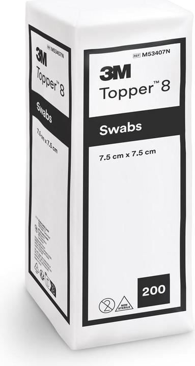 Actual product image Topper 8 NW Compresses 5x5cm non-sterile 200 pcs.