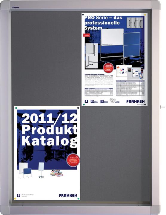 Produktbild Franken Schaukasten SK4PTE12 4xDIN A4 Filz grau