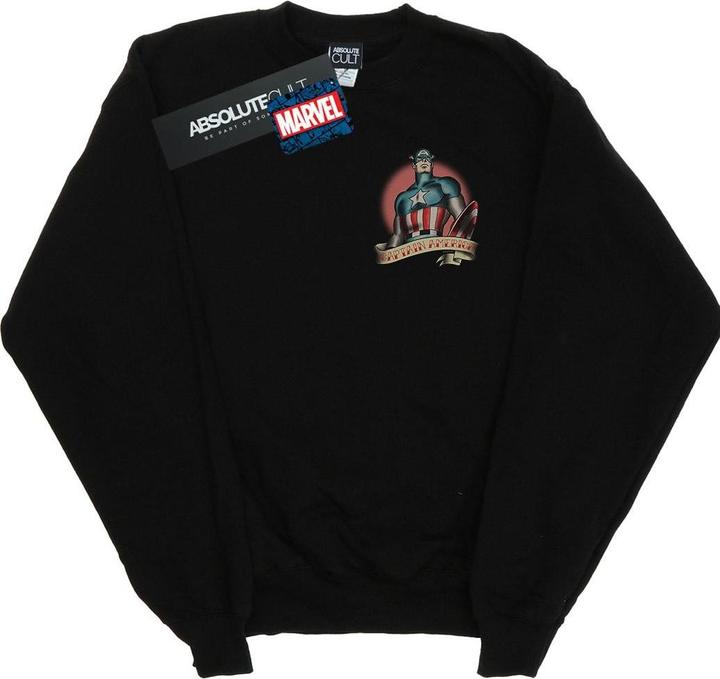 Captain America Tattoo Breast Print Sweatshirt