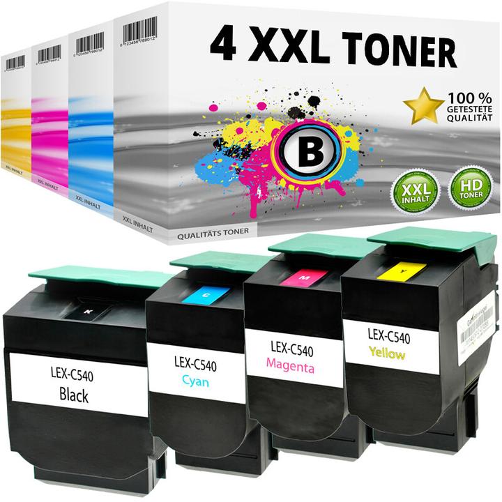 Image du produit Druckfuxx 4x XL Toner für LEXMARK C540 C540N C543DN C544DN C544DTN C544DW C544N