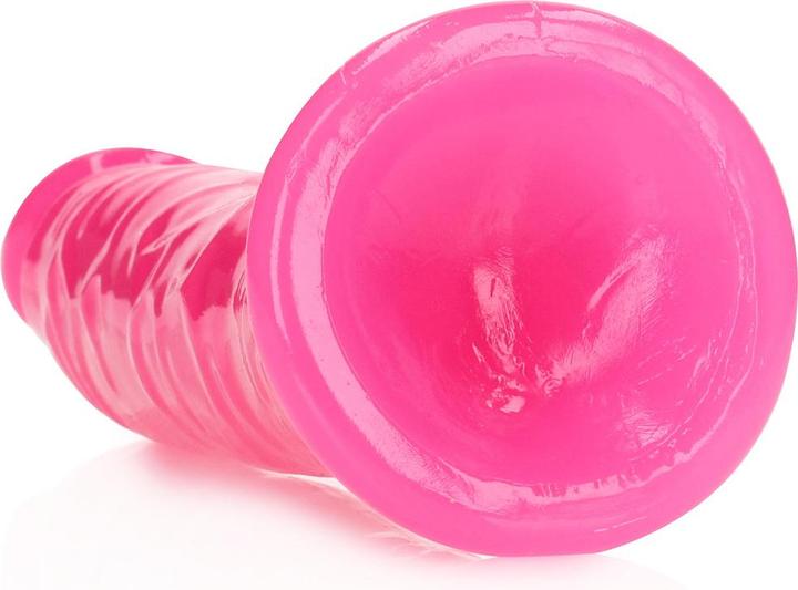 Actual product image RealRock Slim Realistic Dildo with Suction Cup - Glow in the Dark - 8" / 20 cm