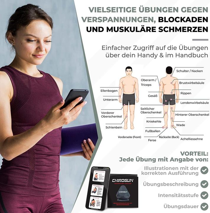 Produktbild ChiroGun Triggerpunkt Drücker mit Saugnapf & Beutel Grün