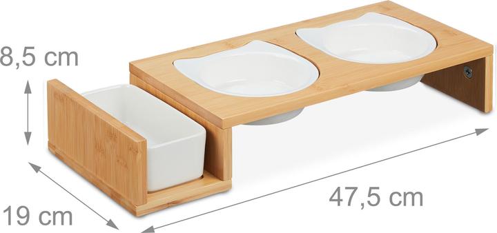 Actual product image Relaxdays Cat feeding station (0.40 l)