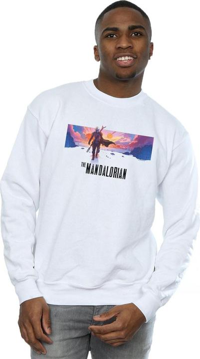 Actual product image Star Wars Mens The Mandalorian Landscape Sweatshirt (4XL)