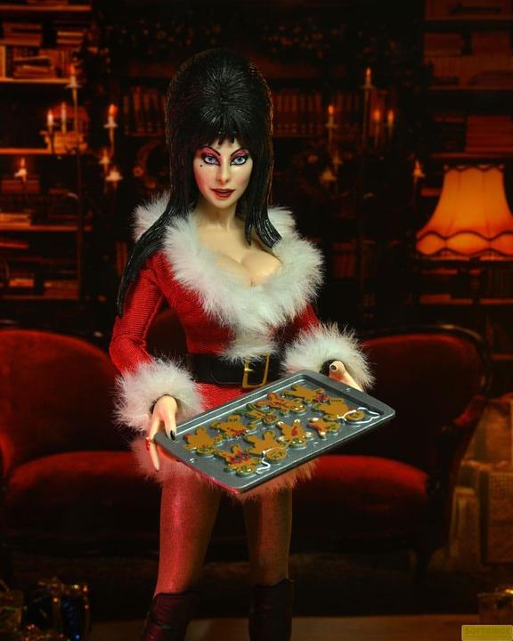 Actual product image Neca Elvira, Mistress of the Dark figurine Clothed Very Scary Xmas Elvira 20 cm