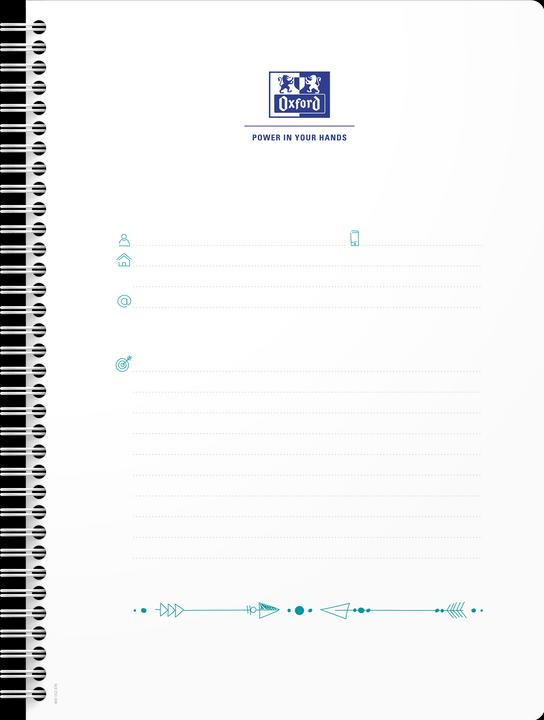 Produktbild Oxford FORME FLORAL - Spiralbuch (B5, Liniert, Harter Einband)