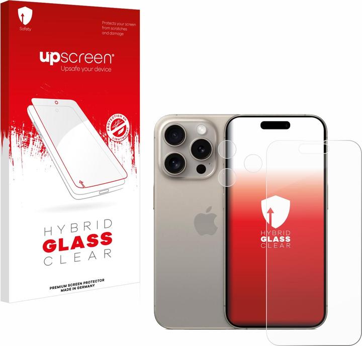 Actual product image upscreen Scratch Shield Glass (1 Piece, Apple iPhone 15 Pro)