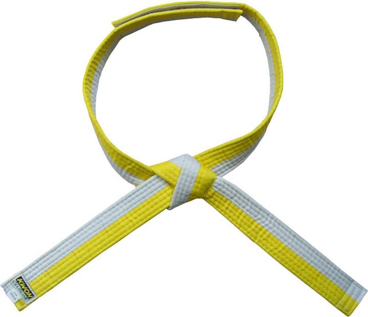 Image du produit Kwon Ceinture de scratch blanche/ jaune Budō enfant