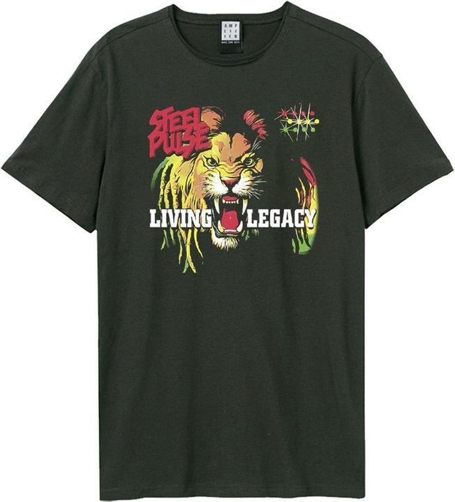 Actual product image Amplified Unisex Adult Living Legacy Steel Pulse T-Shirt (S)