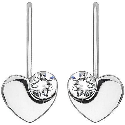 Actual product image Evolution Group Silver heart earrings with Swarovski 31299.1 white