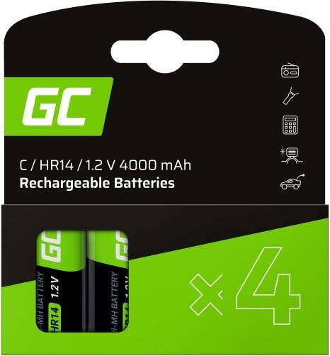 Immagine prodotto GreenCell 4x Batteria Ni-MH HR14 - Ricaricabile - 1,2V - 4000mAh (4 pz., C, 4000 mAh)