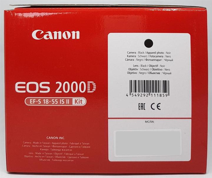 Image du produit Canon Eos 2000d (18 - 55 mm, 24.10 Mpx, APS-C / DX)