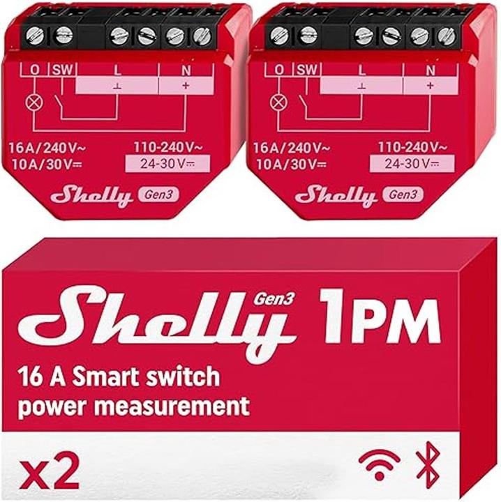 Shelly 1PM Gen3 x2 (Schaltaktor)