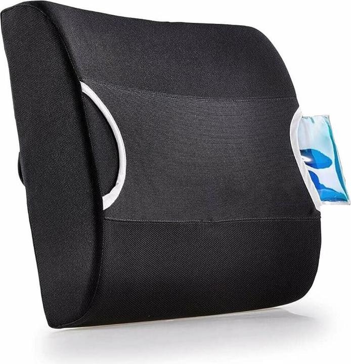 Actual product image Wenko Maximex cooling back support cushion, ergonomic back cushion with effective support function for a