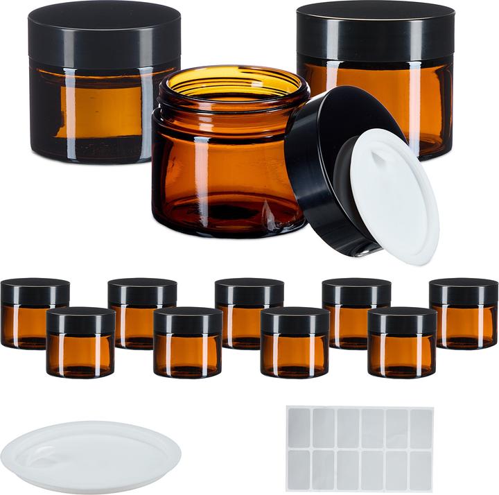 Image du produit Relaxdays Kit de bocaux à crème