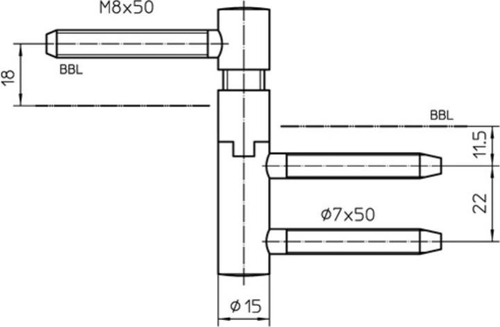 Produktbild Simonswerk Einbohrband steigend V 5450 steigend vernickelt 40 kg DIN links Holztüren