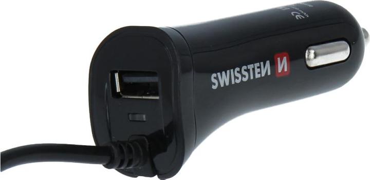 Actual product image Swissten USB Car Charger Micro USB and USB 2.4A Power