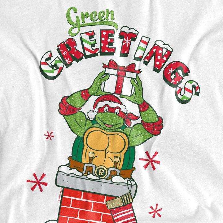 Immagine prodotto Teenage Mutant NT Green Greetings Maglietta Scena di Natale Adulto Unisex (XL)