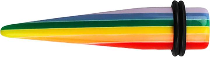 Star Piercing Expander Regenbogen (ohne Messing, Acryl)