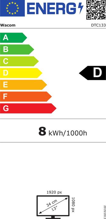 Label énergétique Wacom One (13.30", 2540 lpi)