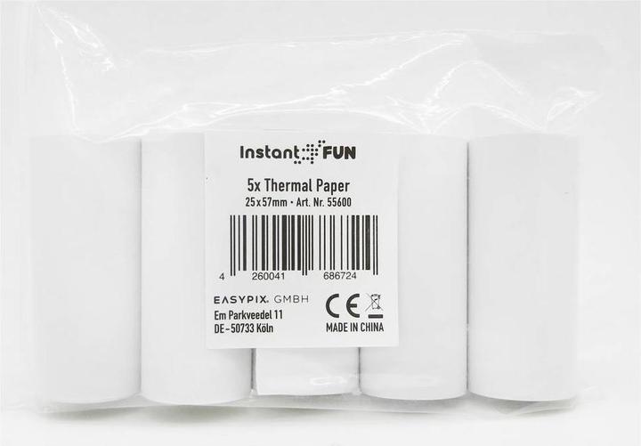 Image du produit Easypix InstantFUN 5x Thermal Printing Paper Rolls