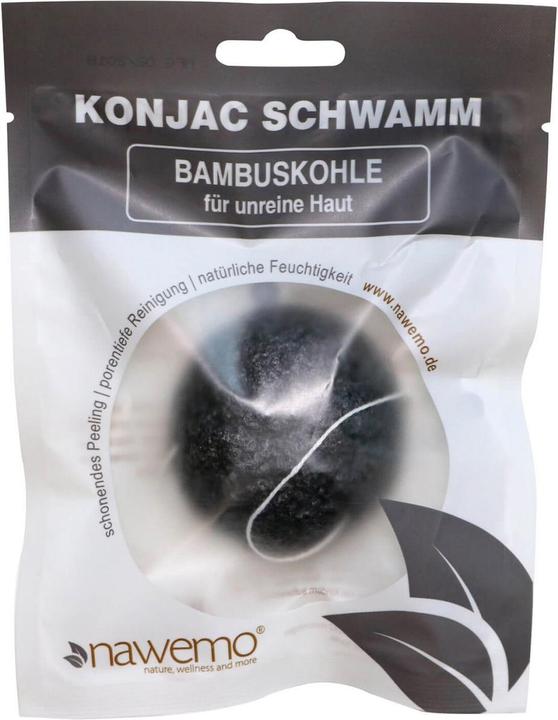Produktbild Nawemo Konjac Schwamm BAMBUSKOHLE