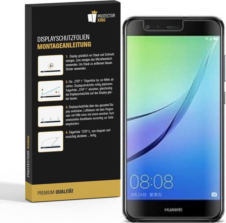 Actual product image Protectorking 3x Panzerfolie Anti-Shock HD Klar (3 Piece, Huawei Nova Lite)