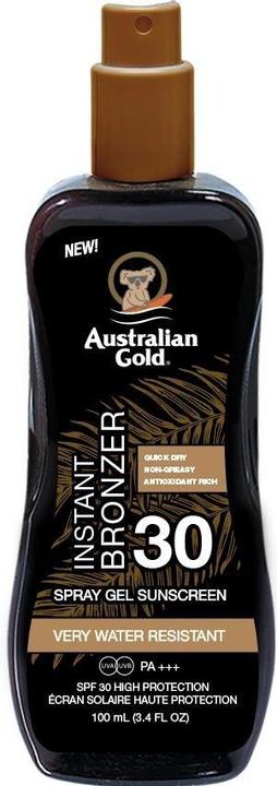 Australian Gold Instant Sunscreen Spray (Sun spray, Sun gel, SPF 30, 100 ml)