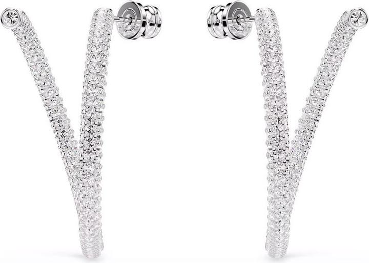 Image du produit Swarovski Créoles Dextera à coupe ronde Blanc (Métal Swarovski)