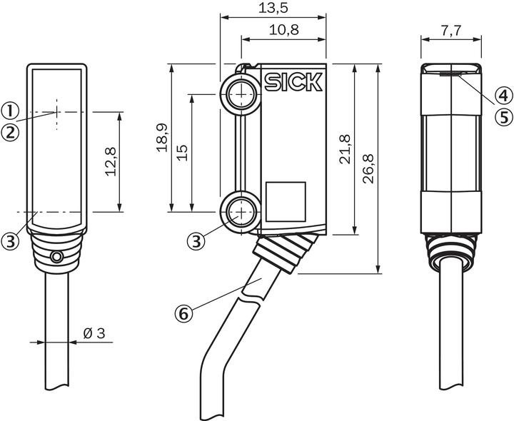 Immagine prodotto Sick Sensore fotoelettrico a sbarramento WSE2S-2P3130 (2 m)