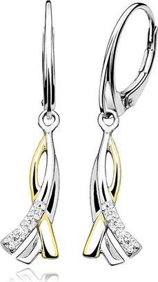 Image du produit Moiss Boucles d'oreilles élégantes en argent bicolore E0001306