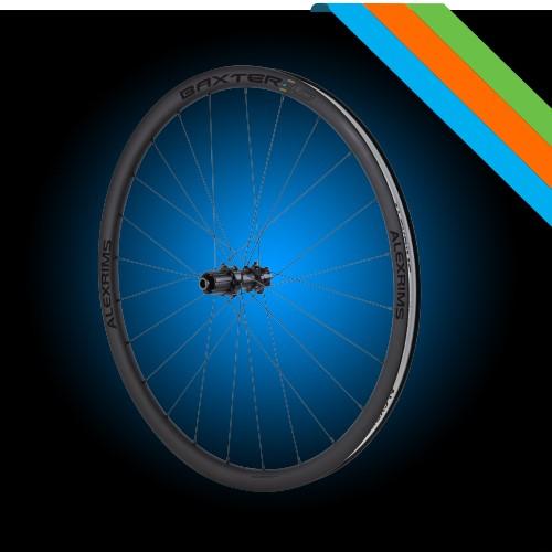 Actual product image Alexrims Baxter 3.0 Gravel wheels, carbon, 700 ° C, 30 mm cone, tubeless ready, disc brakesc (Wheelset)