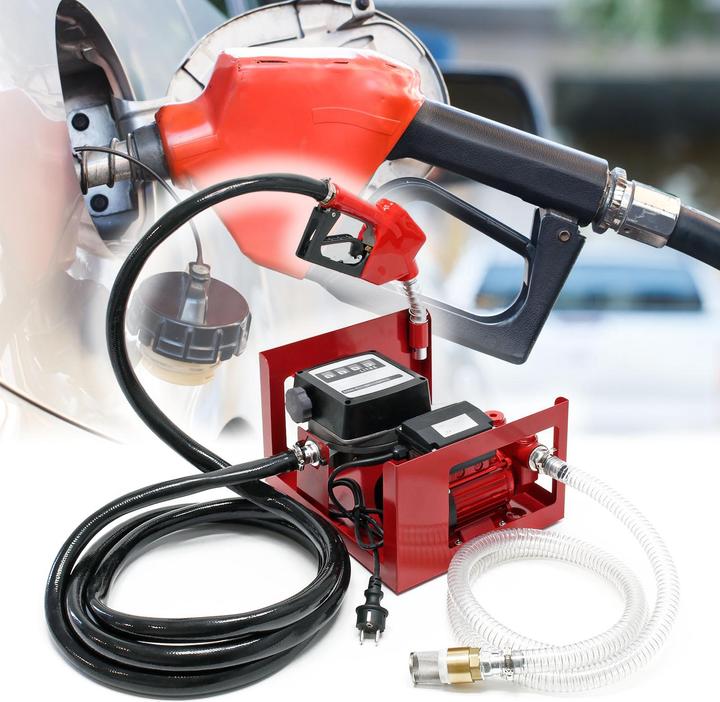 Image du produit Wiltec Pompe à Fuel ou Gasoil bio Autoaspirante 230V/600W 40l/min Mobile Pistolet Auto.