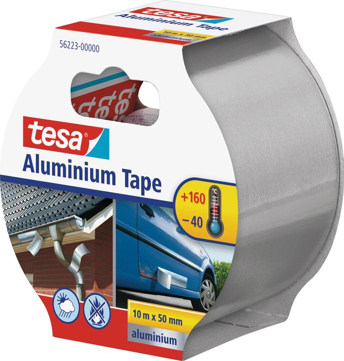 Produktbild tesa Aluminiumband, selbstklebend, für Reparaturen von metallischen Oberflächen (50 mm)