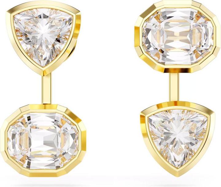 Produktbild Swarovski Imber Ohrring Jackets Asymmetrisches Design Verschiedene Schliffe Weiss Gold (Swarovski Metall)