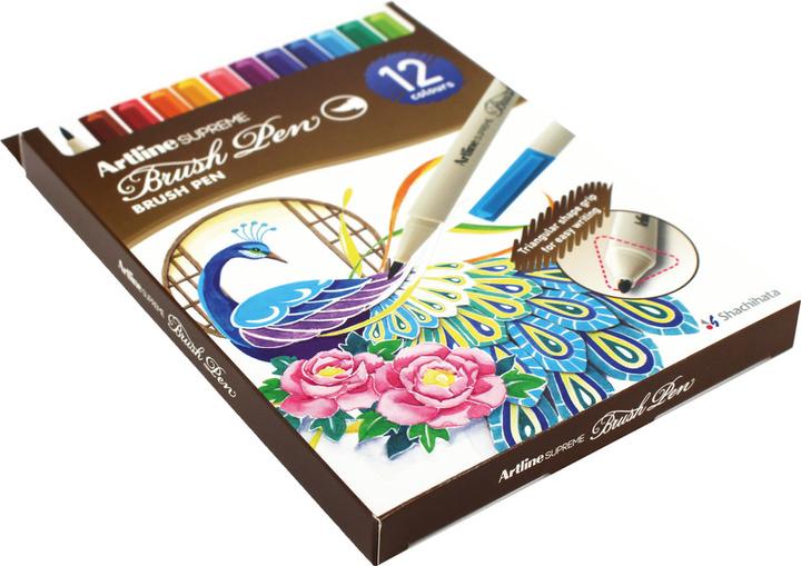Actual product image Artline Brush Pen Supreme (Sorted, 12 x)