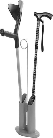 Image du produit Sahag Support béquilles/cannes alu gris pour 1 paire