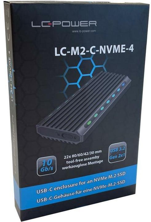 Image du produit LC-Power USB3.2 LC-M2-C-NVME-4 f. Boîtier de lecteur M.2 SSDus (M.2)
