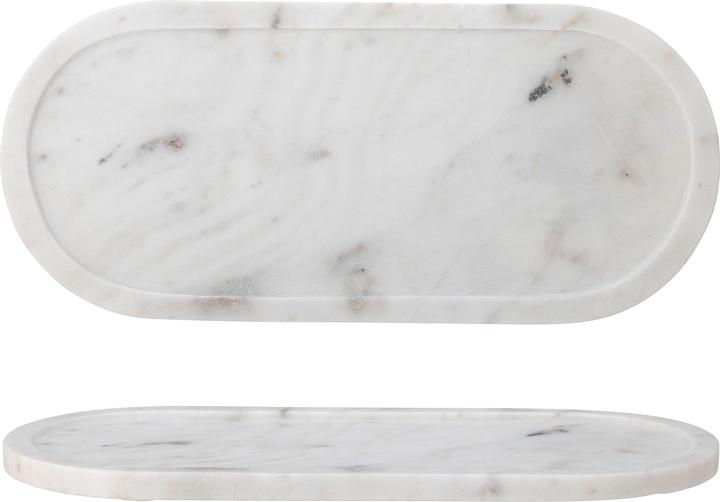Bloomingville Emmaluna Tray, White, Marble