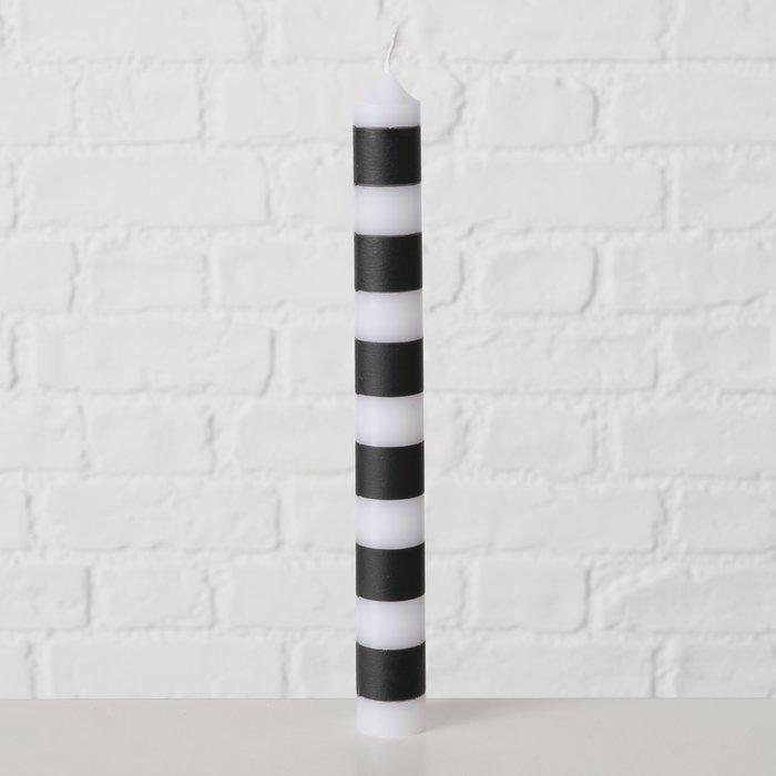 Immagine prodotto Boltze Home Candela a bastoncino a strisce bianco nero 20cm 4pz (4 pz.)