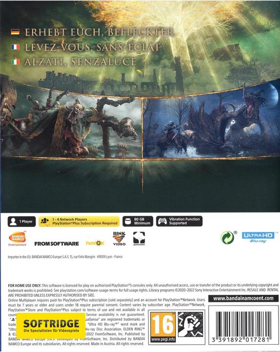Produktbild Bandai Namco Elden Ring (PS5, DE, FR, IT)