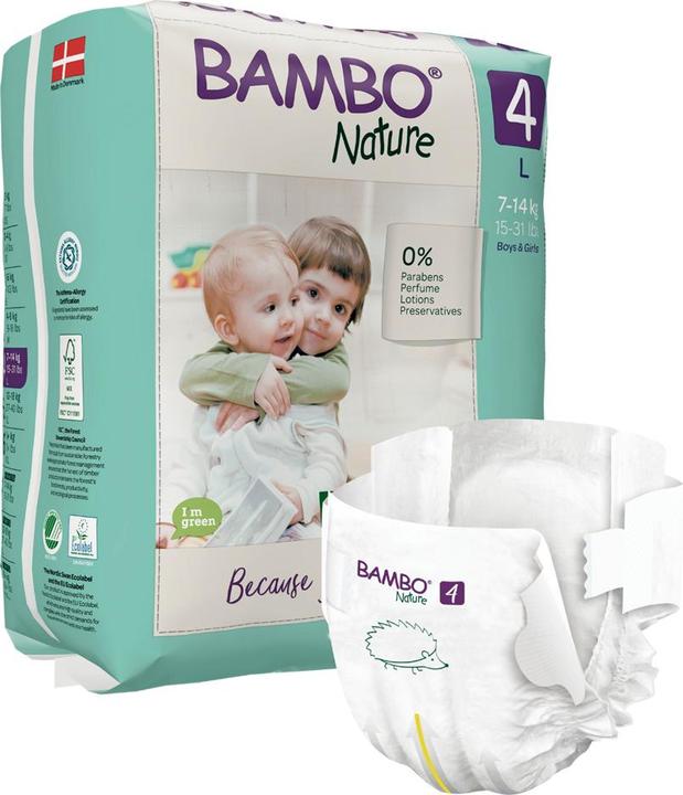 Produktbild Bambo Biowindeln Maxi (Gr. 4, Tragepack, 24 Stück)
