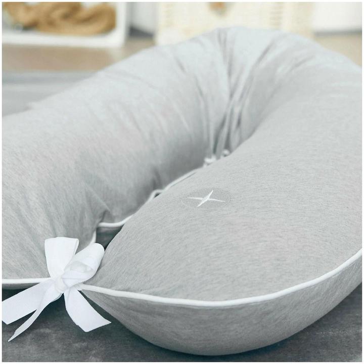 Produktbild nordic coast company Stillkissen Bezug 180 cm Grau (38 cm)