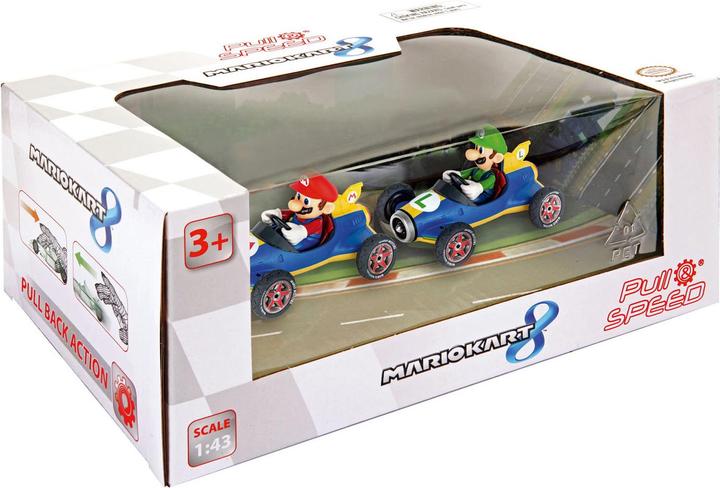 Actual product image Revell Super Mario Pull Back Race Car Mach 8