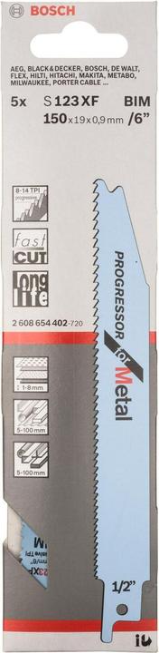 Image du produit Bosch Professional Zubehör Lame de scie sabre S 123 XF, Progr