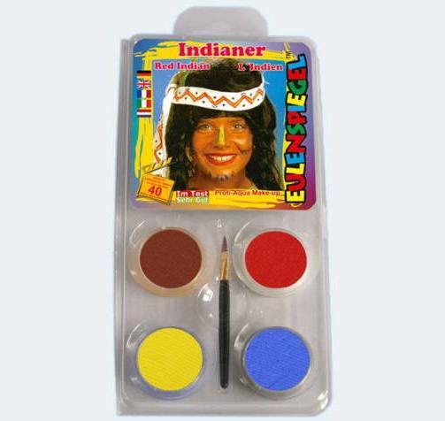Actual product image Eulenspiegel Indian makeup set