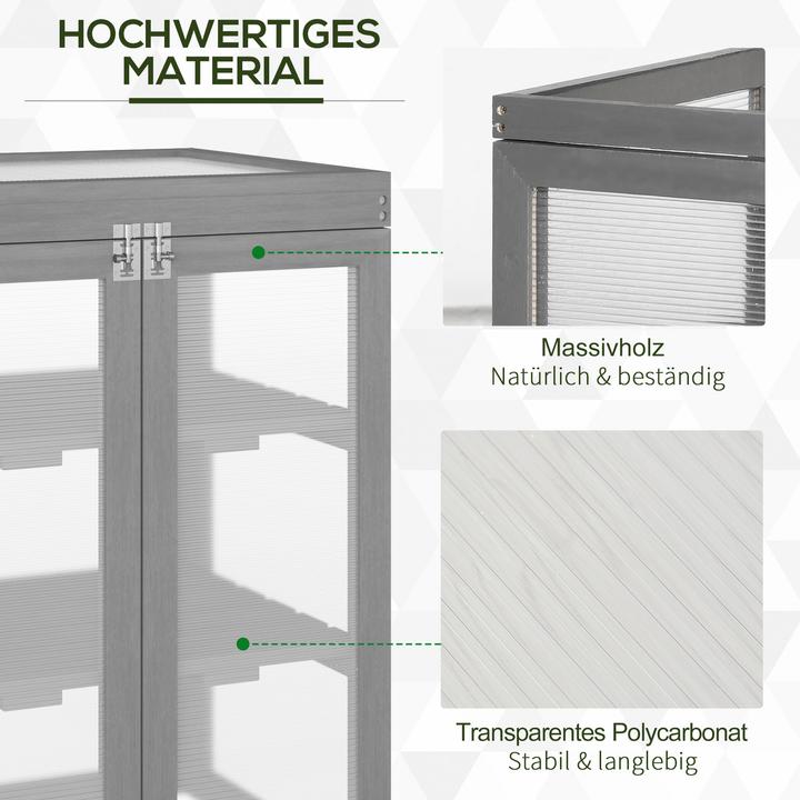 Actual product image Outsunny Gewächshaus mit Ablagen